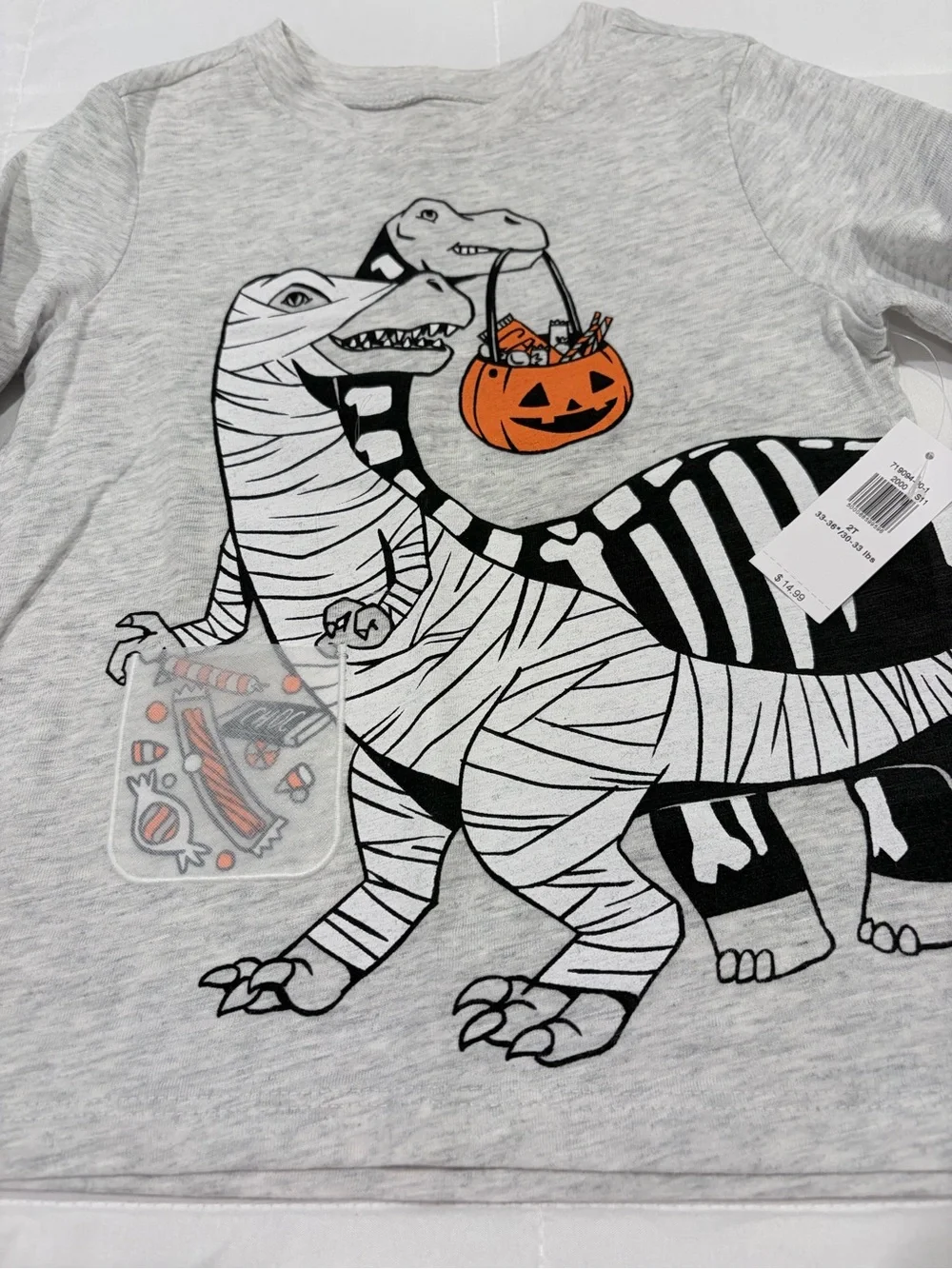 Old Navy Halloween Dinosaur Long Sleeve Tee 2T NWT